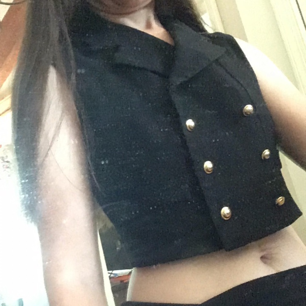 The Limited wool blend black vest size extra small